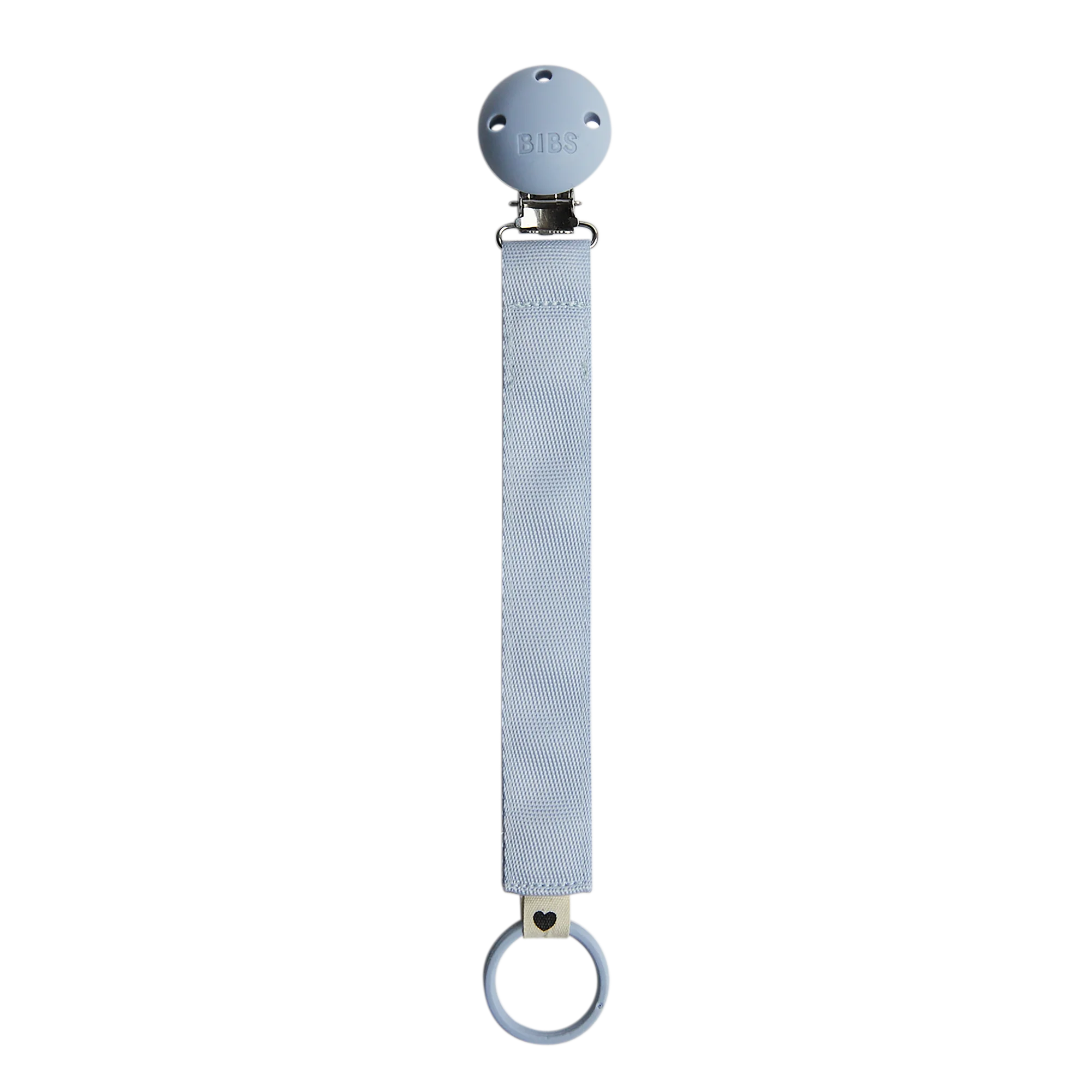 BIBS Pacifier Clip Ribbon Dusty Blue