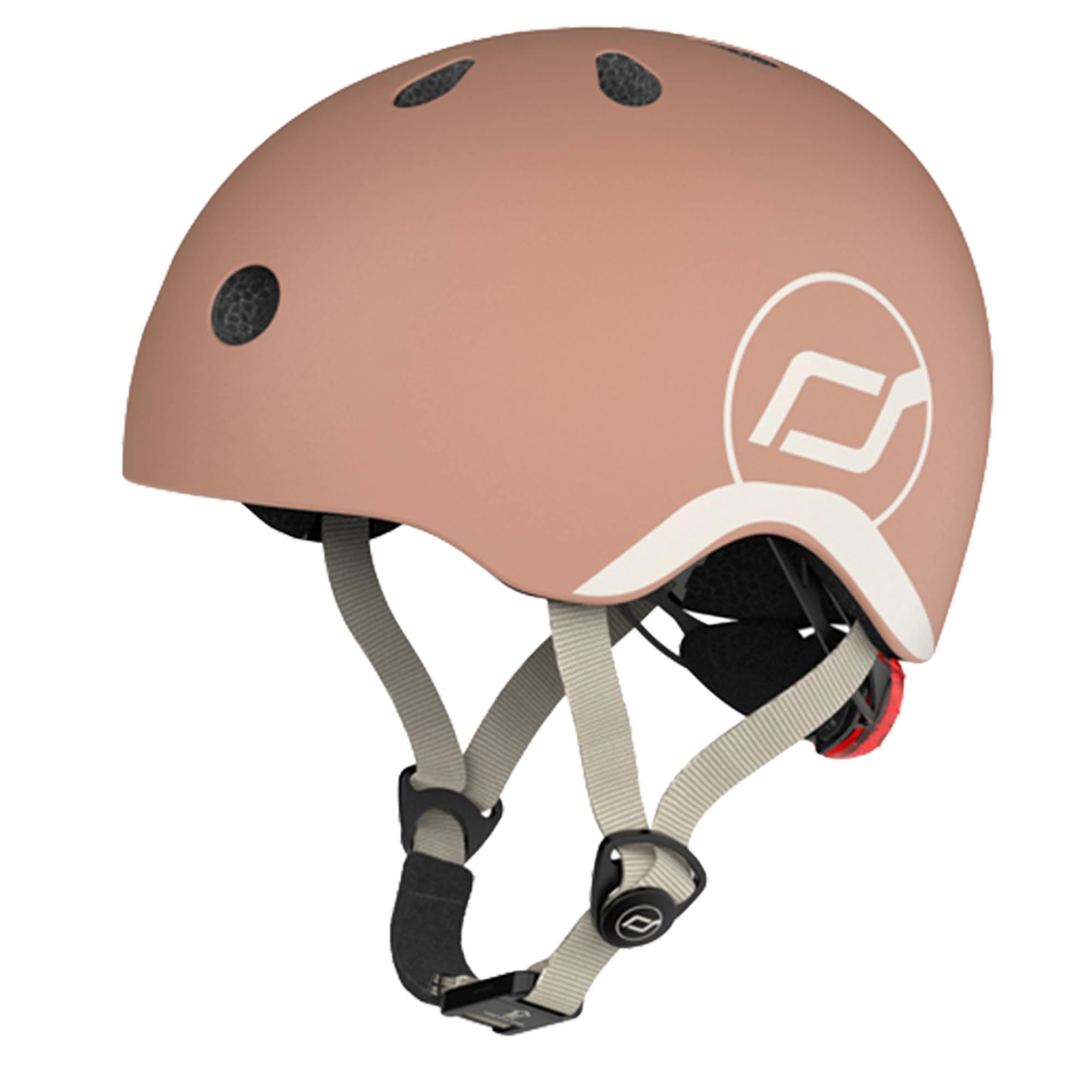 Scoot & Ride Baby Helmet XXS-S, Adjustable Kids Helmet with Magnetic Fastener, Baby Head Protector for Children with 45–51 cm Head Size, Mocha