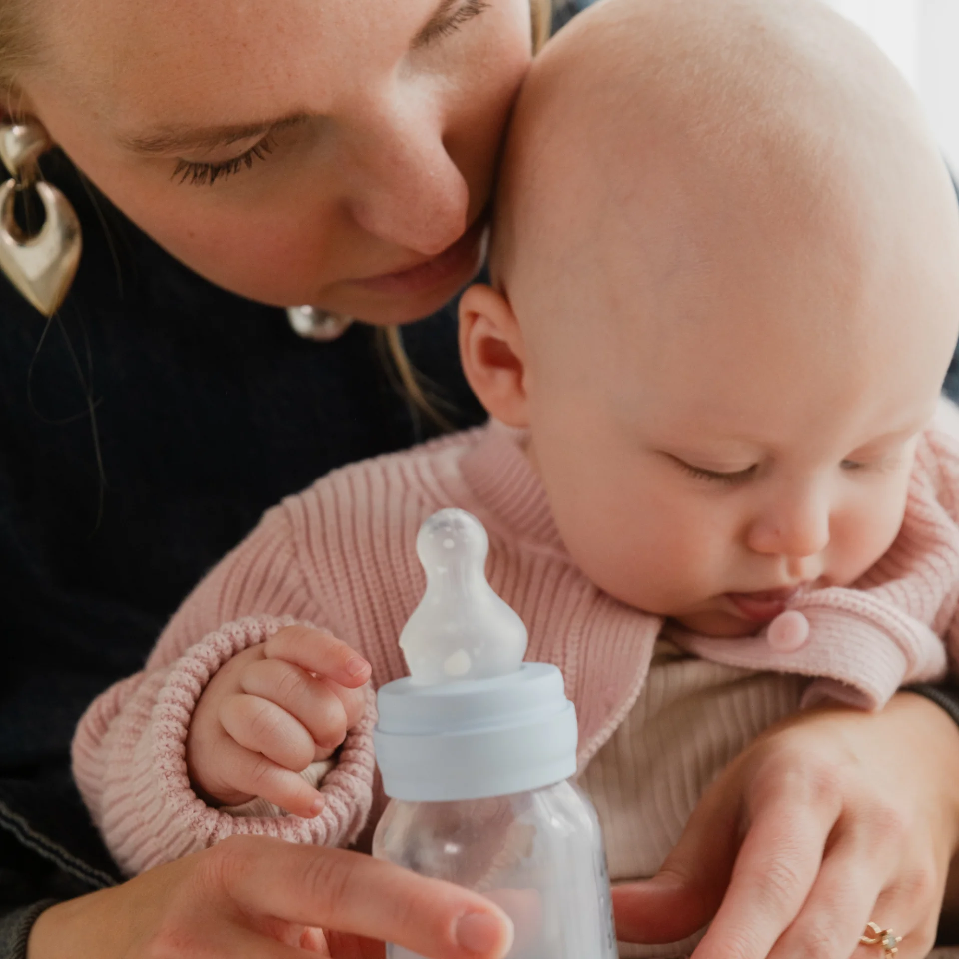 BIBS Baby Bottle Nipple Round Silicone 2 pack Thick Flow