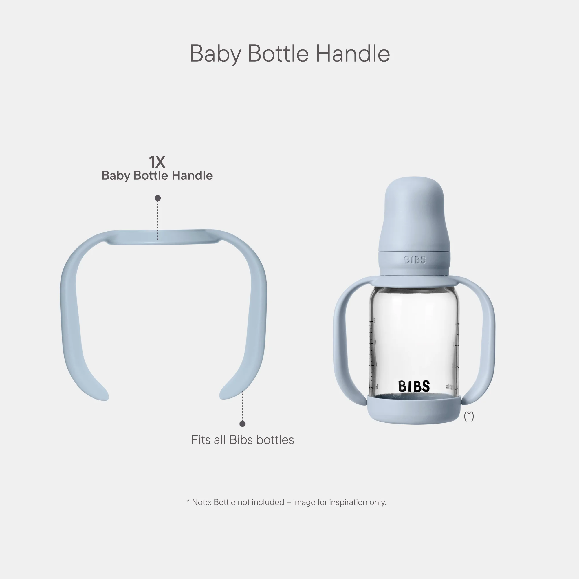 BIBS Baby Bottle Handle Baby Blue