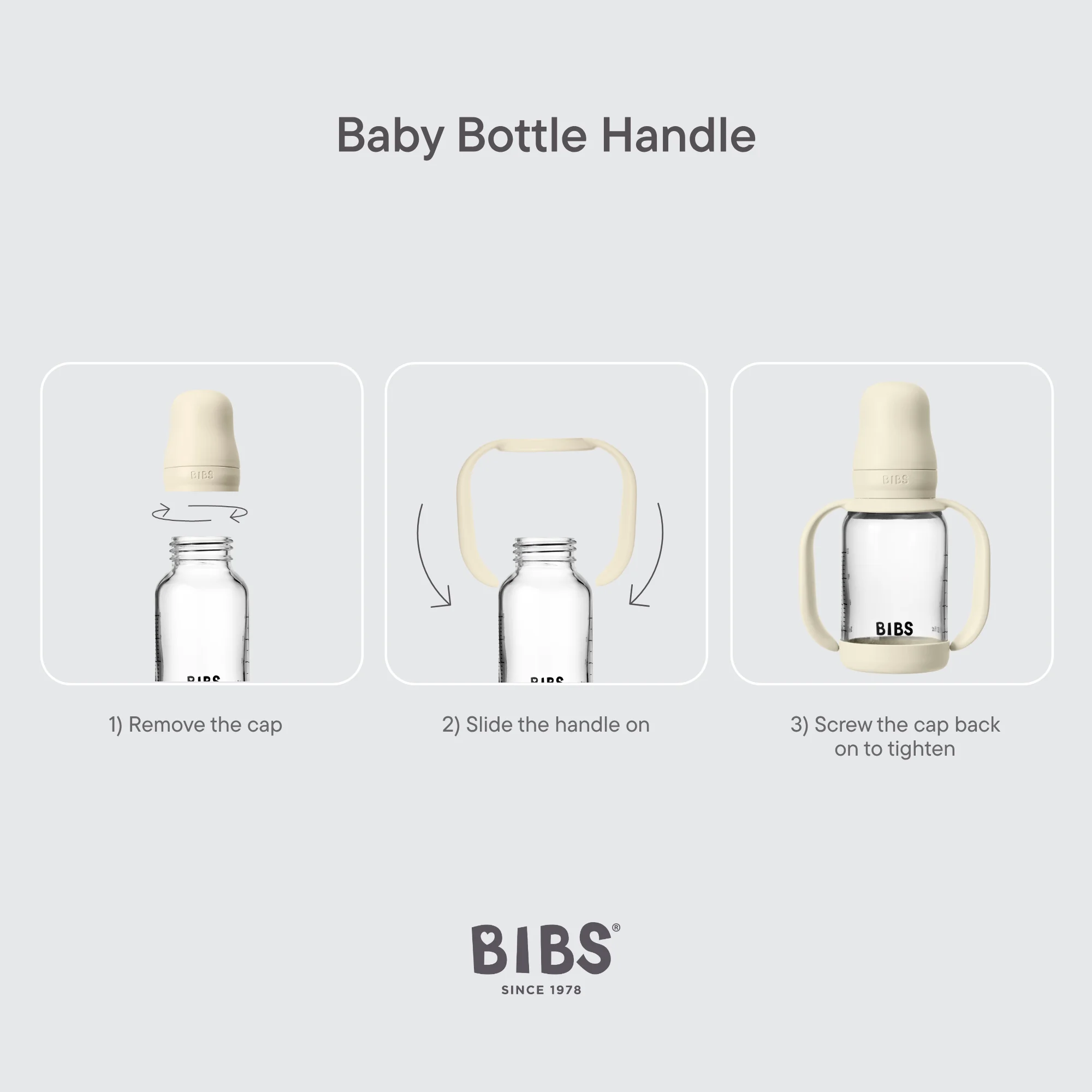 BIBS Baby Bottle Handle Baby Blue