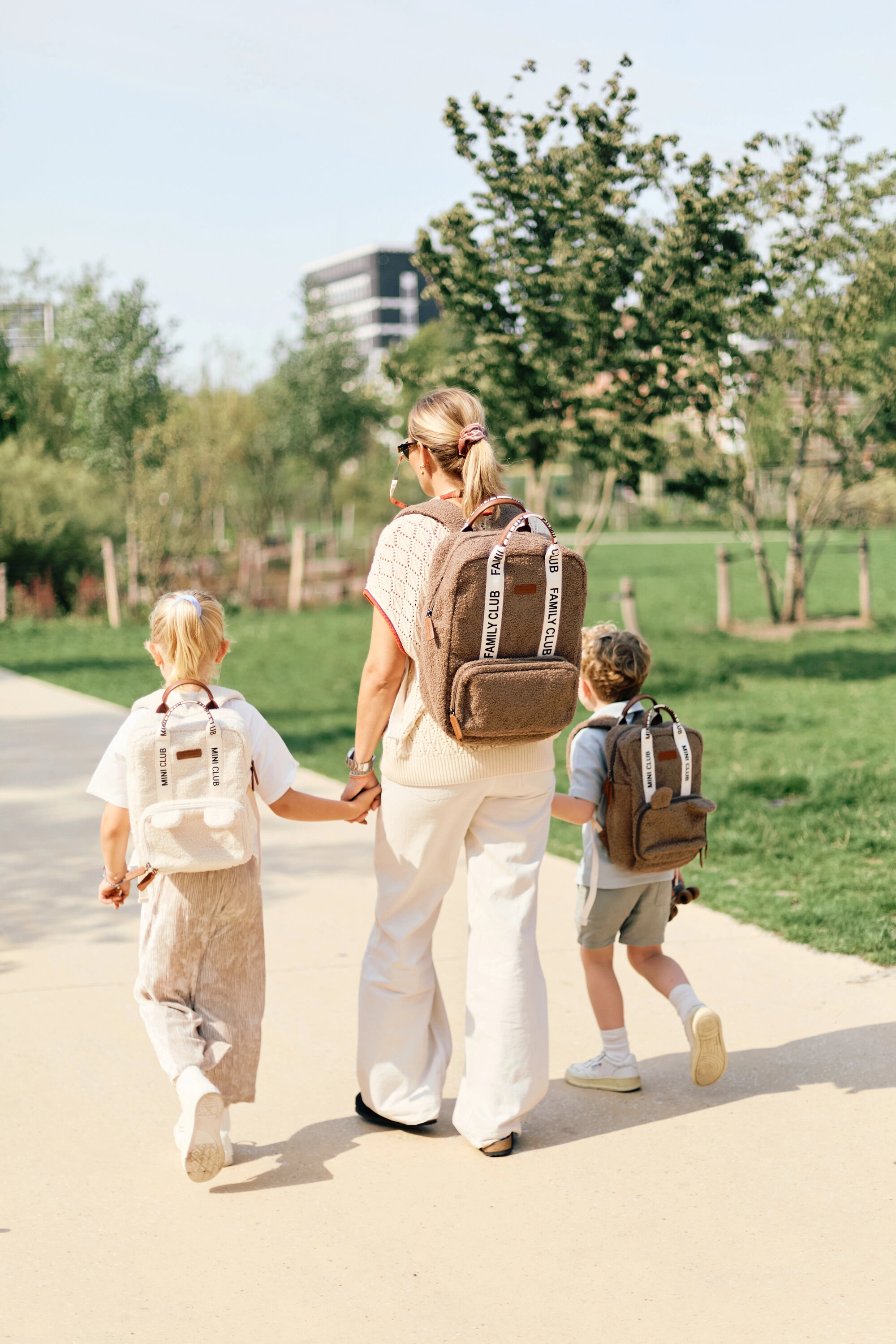 CHILDHOME Mini Club Bag Signature Teddy Soft Brown