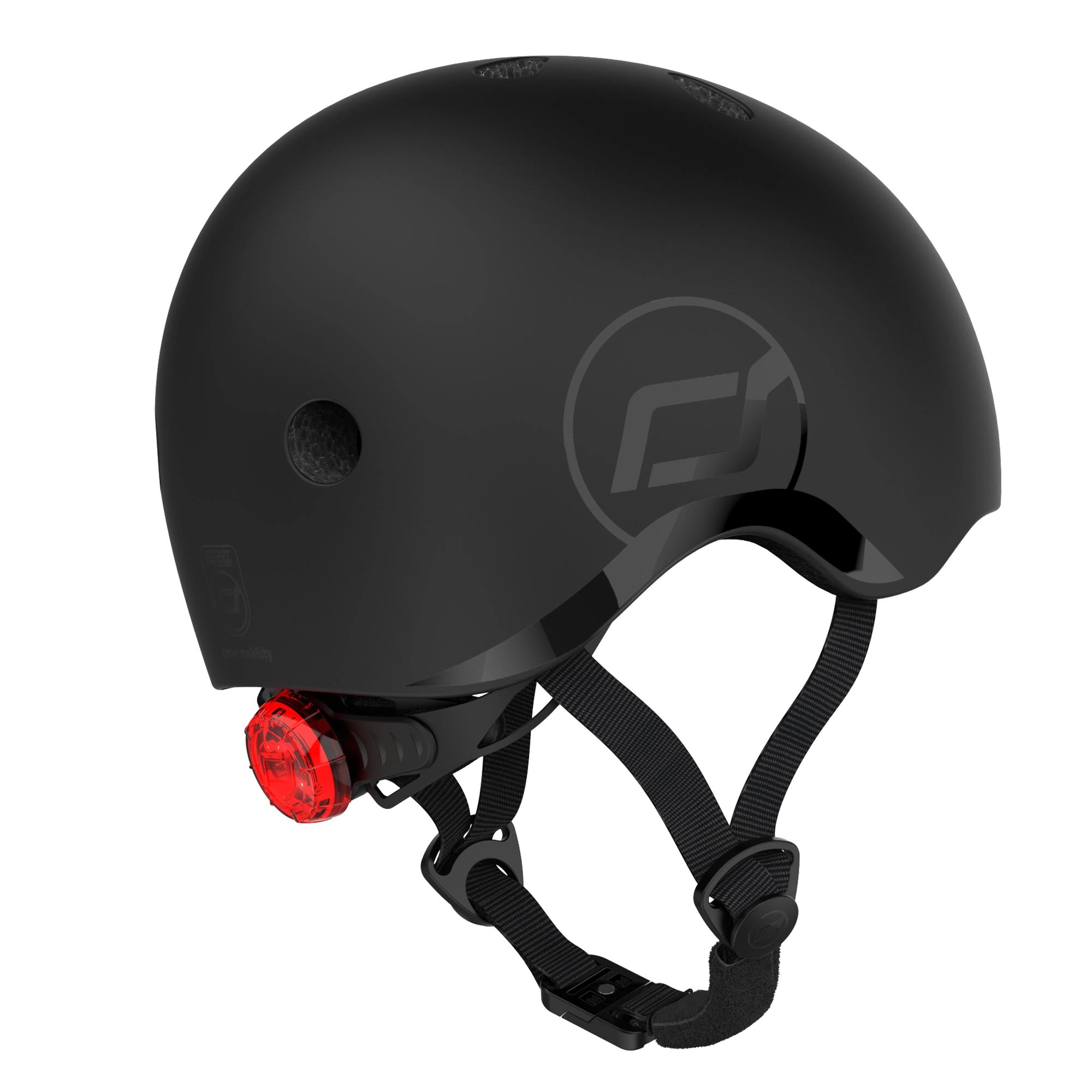 Scoot & Ride Baby Helmet XXS-S, Adjustable Kids Helmet with Magnetic Fastener, Baby Head Protector for Children with 45–51 cm Head Size, Black