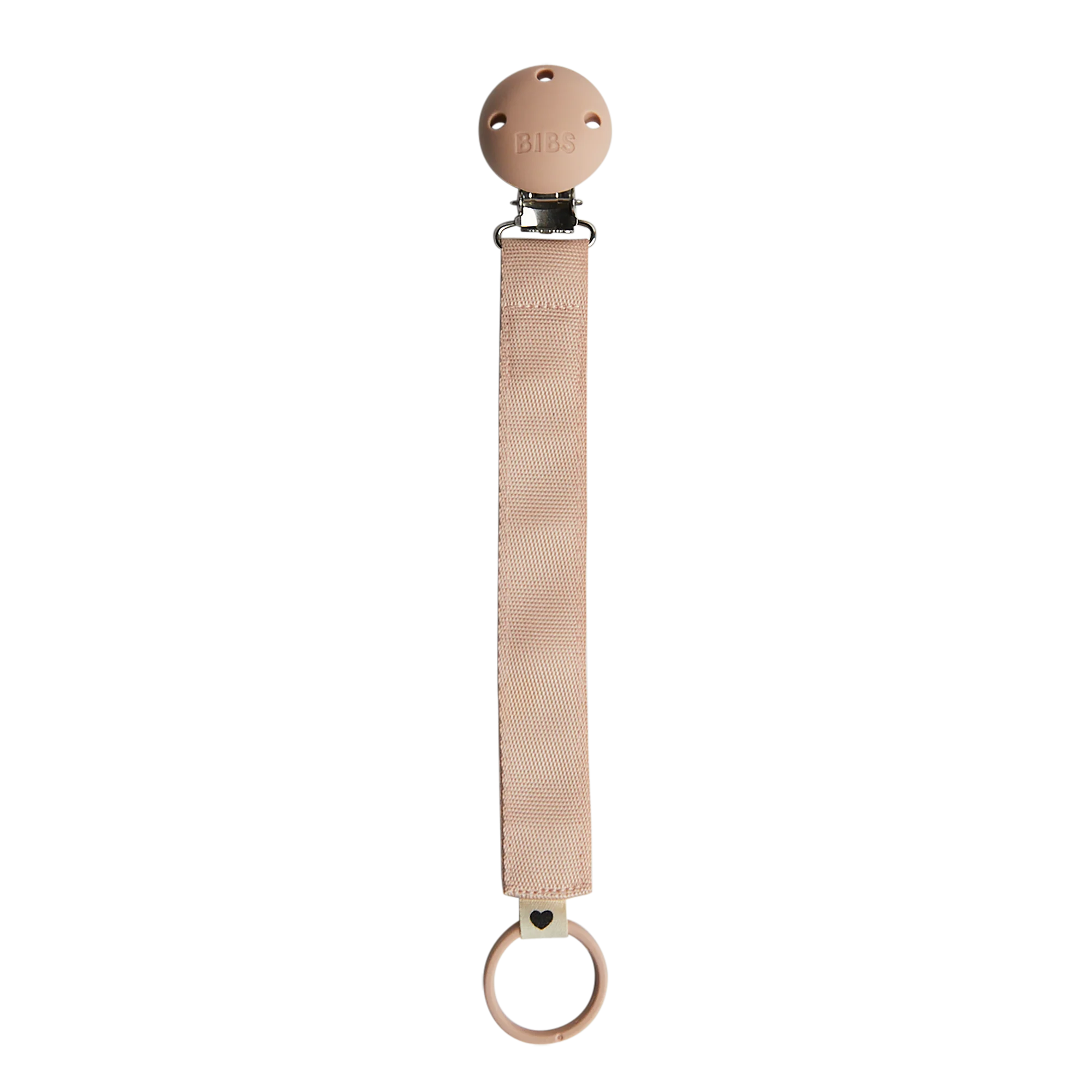 BIBS Pacifier Clip Ribbon Blush
