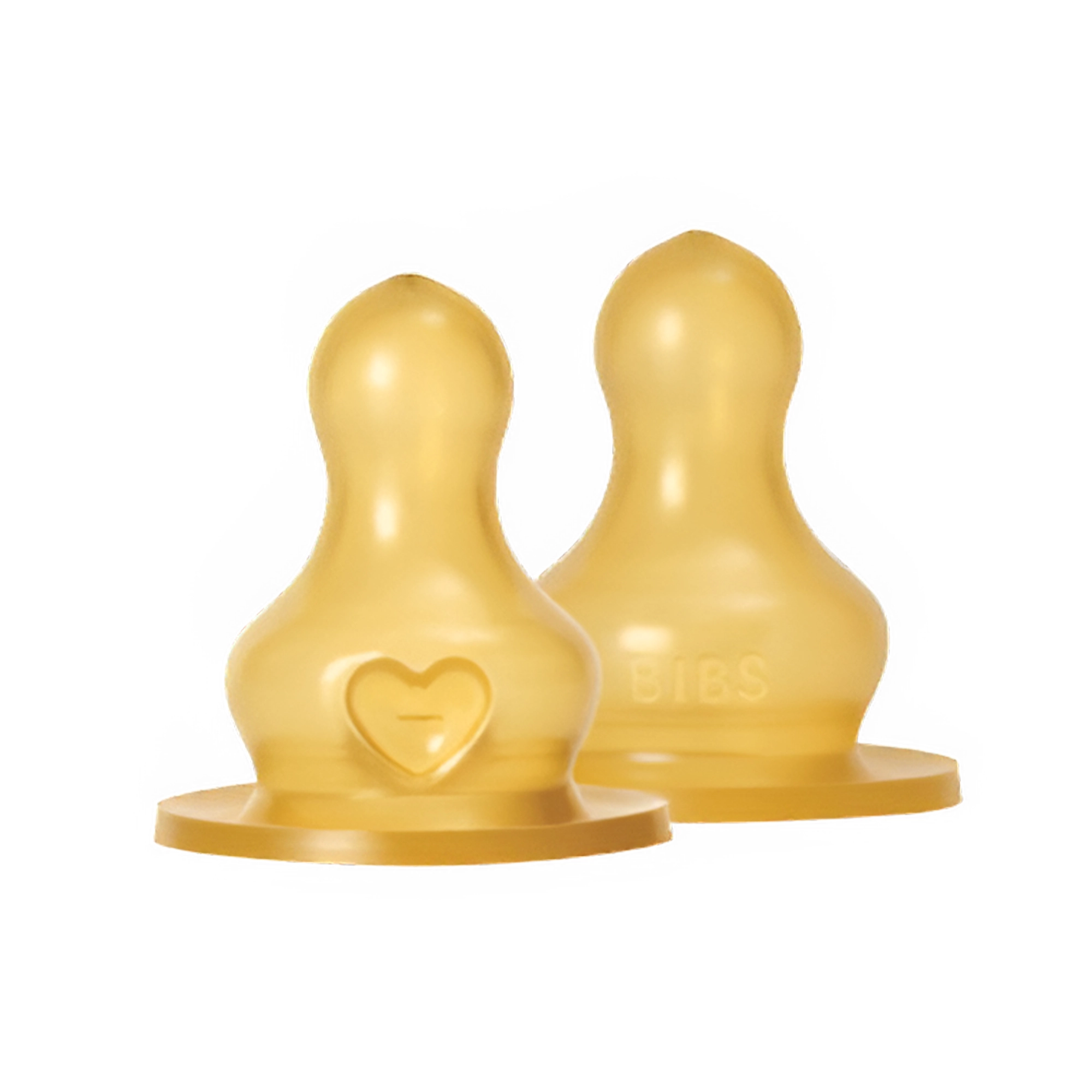 BIBS Baby Bottle Nipple Round Latex 2 Pack Slow Flow