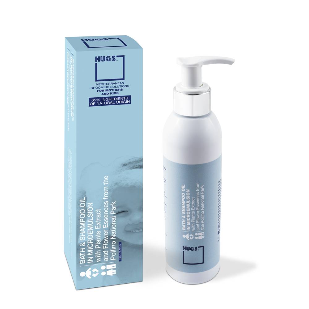 Hugs - Baby Bath & Shampoo Oil In Microemulsion - 200 ml