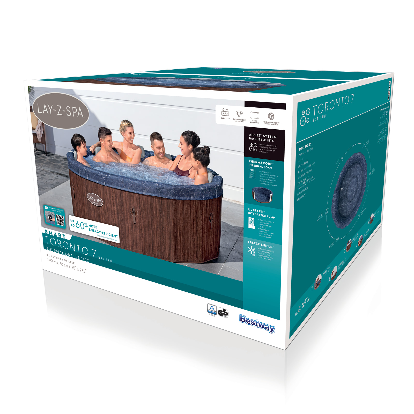 Bestway - BWAY AIRJET SPA TORONTO 7 190X70CM