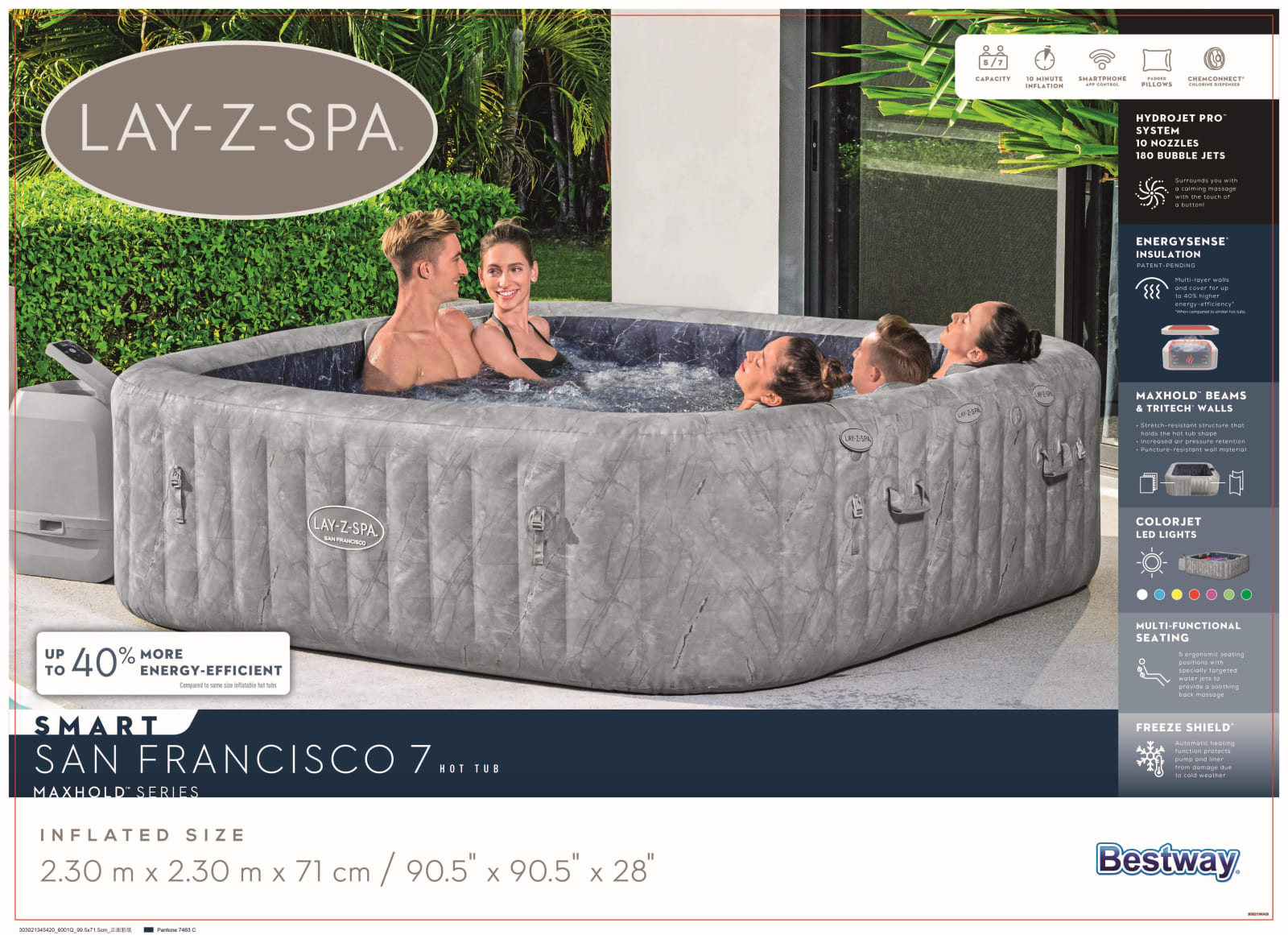 Bestway - BWAY AIRJET SPA SAN FRANCISCO 7 230X71CM