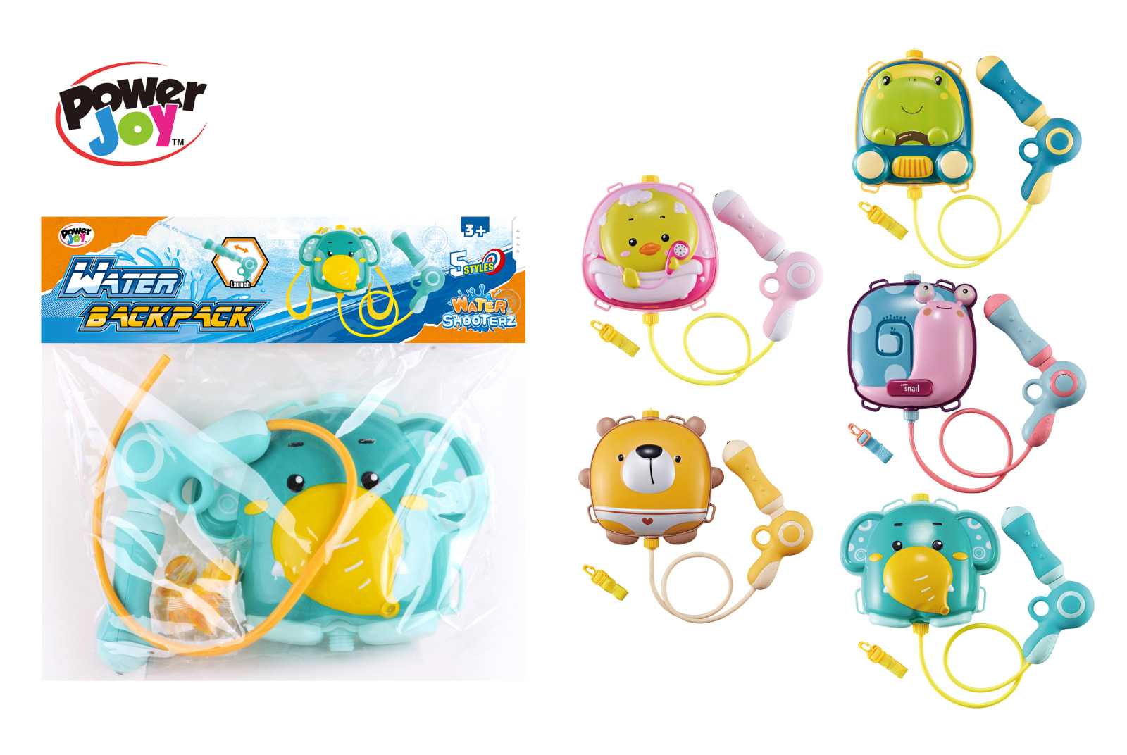 P.JOY WATERGUN BACKPACK 5ASST