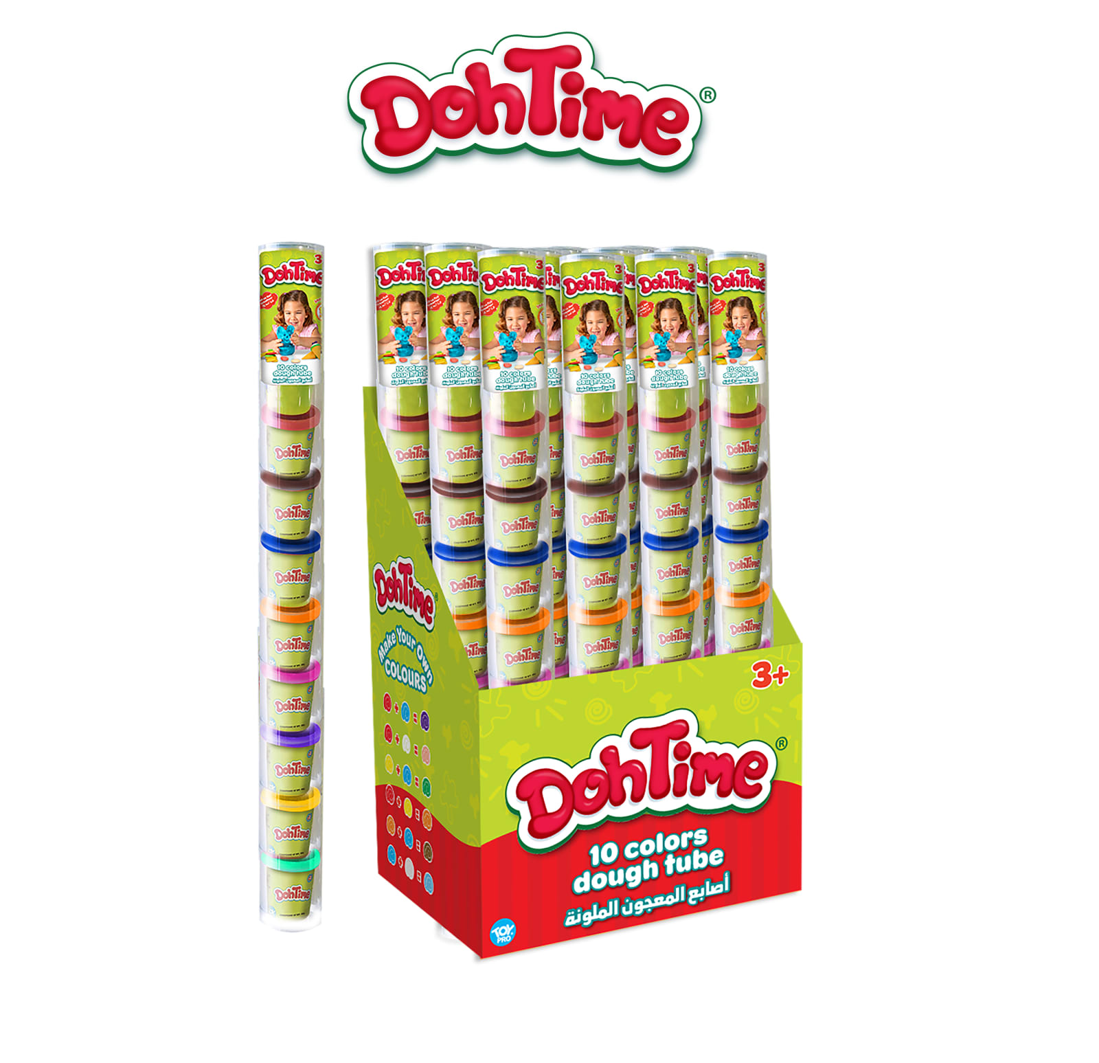 Toypro - DOHTIME DOUGH PVC TUBE 60CM 10PCS 3OZ