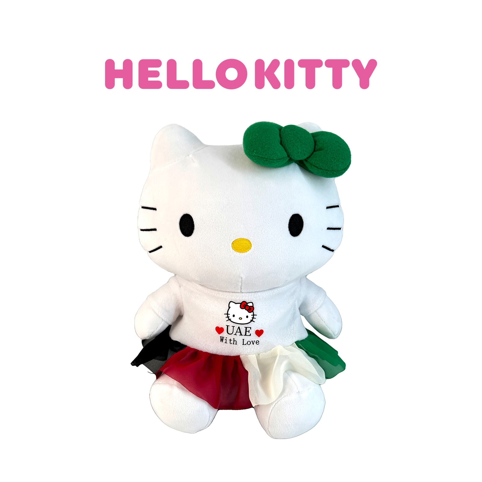 Toypro - HELLO KITTY PLUSH UAE NATIONLDAY GRN30CM