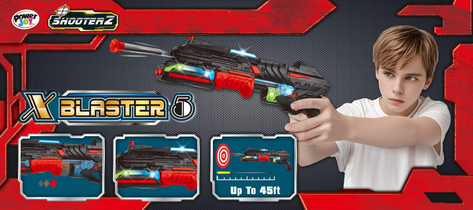 P.JOY SHOOTERZ X BLASTER 5 W/LIGHTS B/O