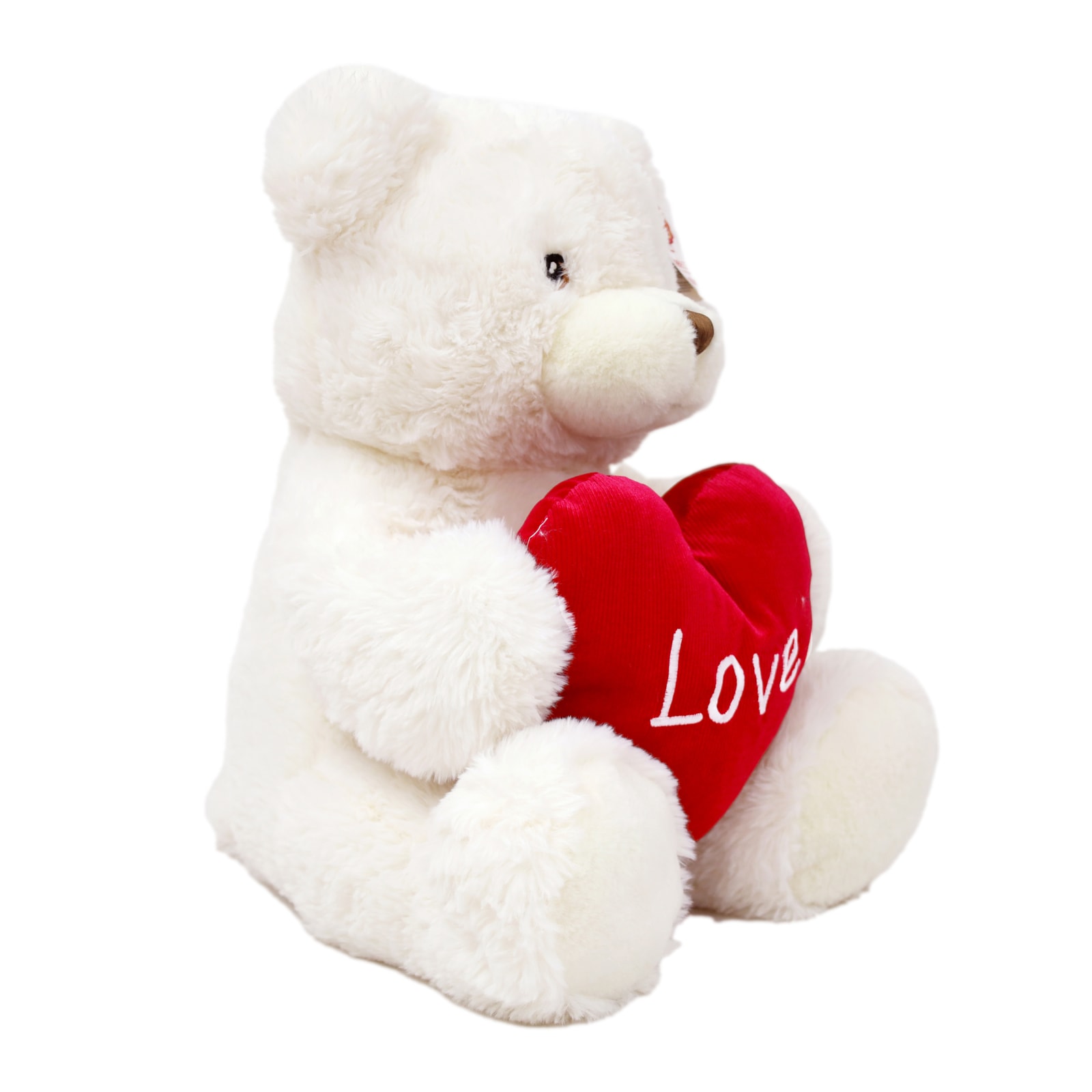 KEELECO BEAR CREAM W/HEART 45CM VALENTNE