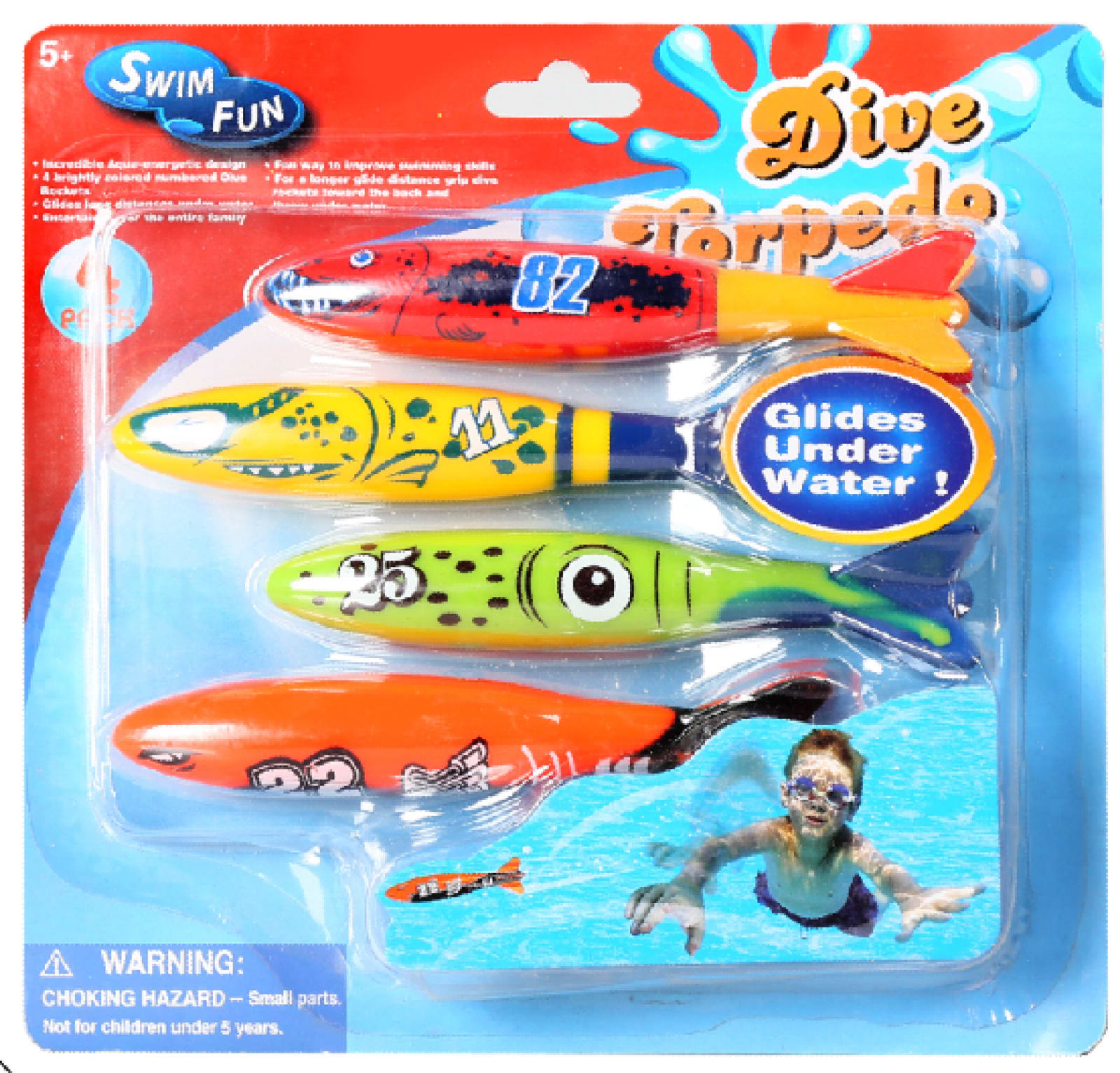 Mondo - DIVING TORPEDO TOYS 4PCS