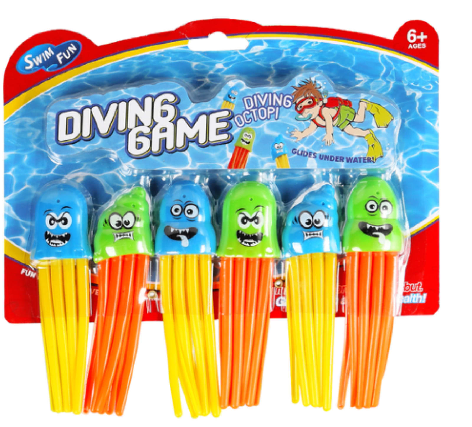 Mondo - DIVING SPEEDY SQUID TOYS 6PCS
