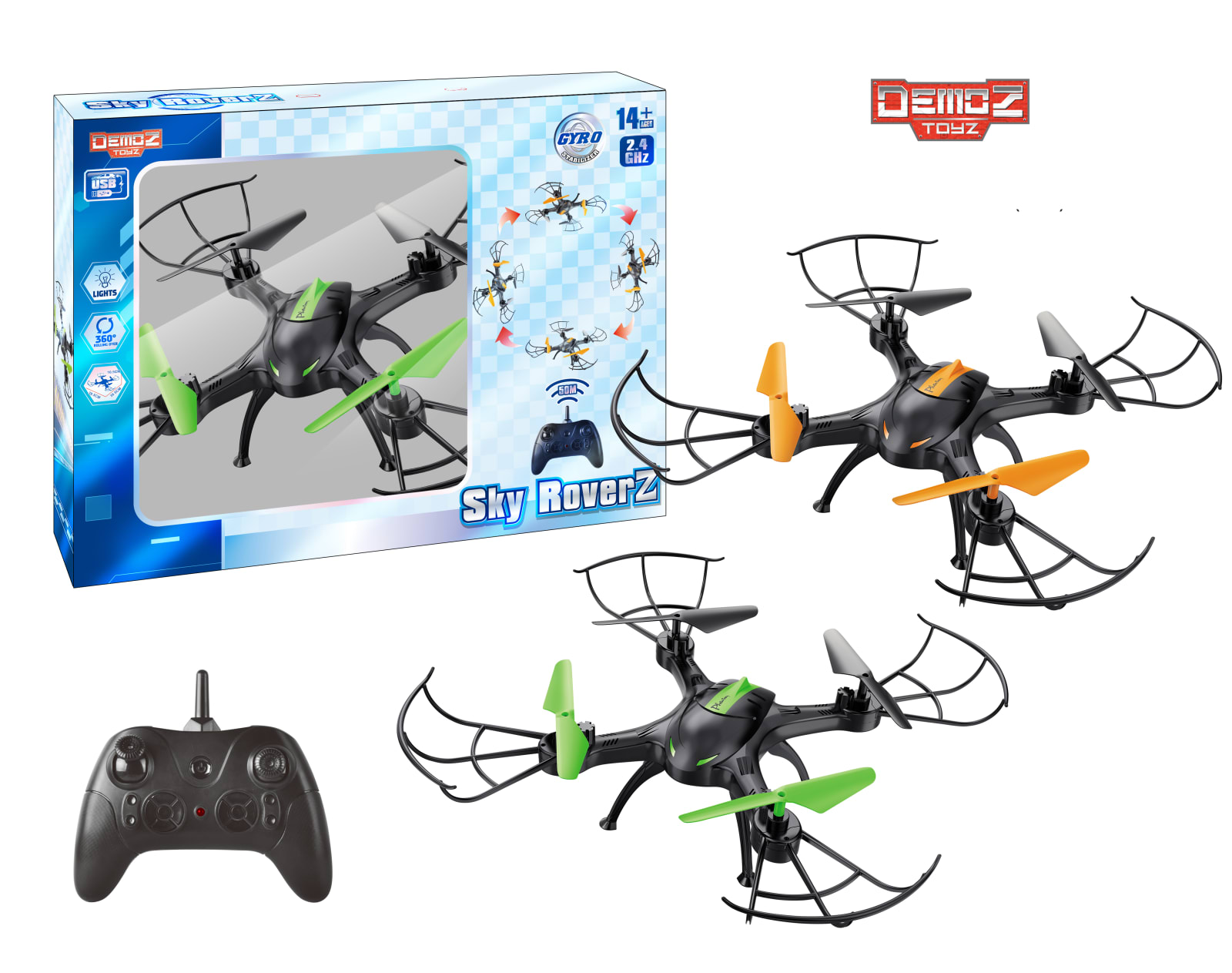 P.Joy - DEMOZ RC DRONE SKY ROVERZ 2.4G BPC