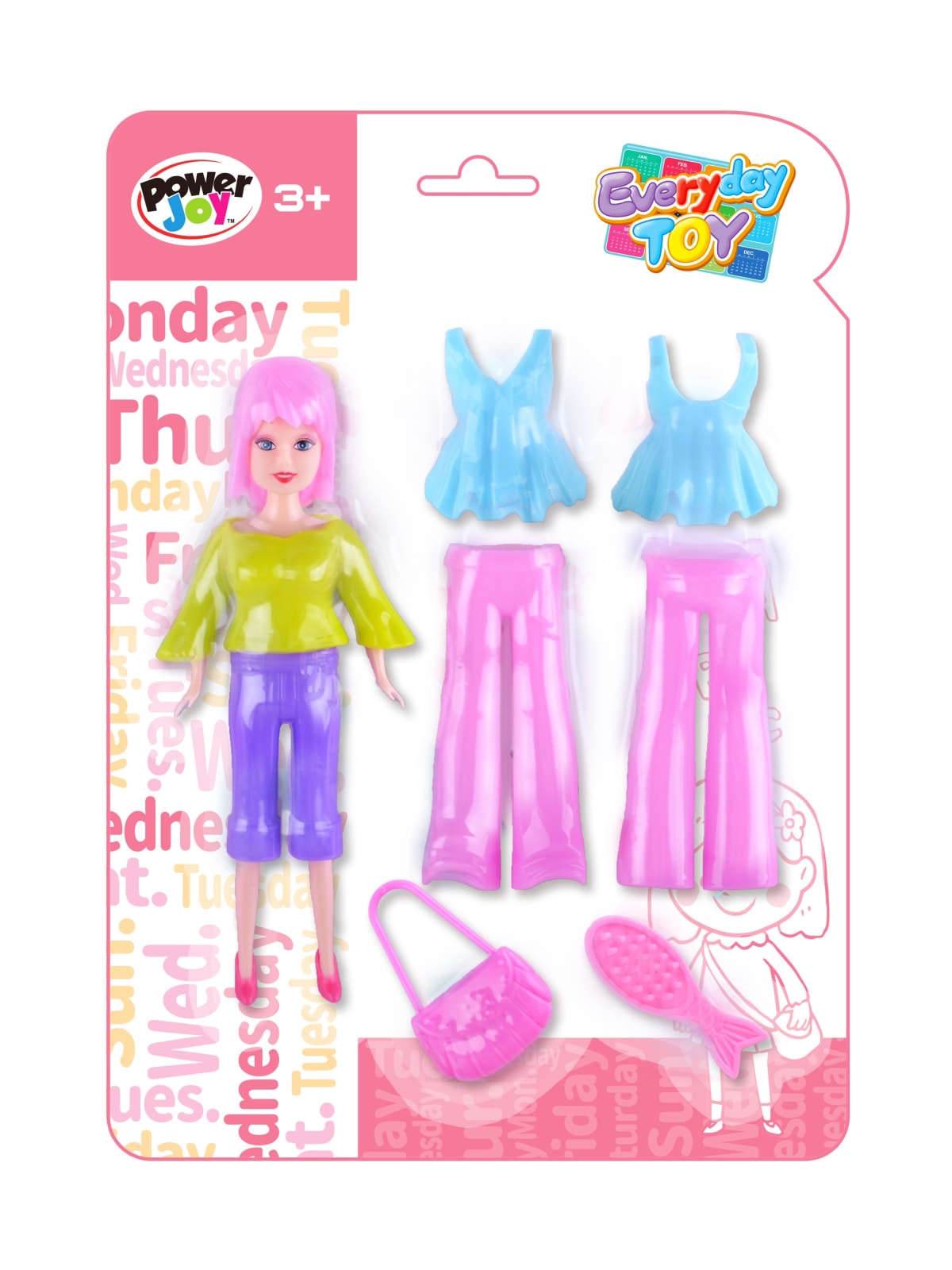 P.JOY EVERYDAY FASH DOLL SNAP ON 7PCS BC
