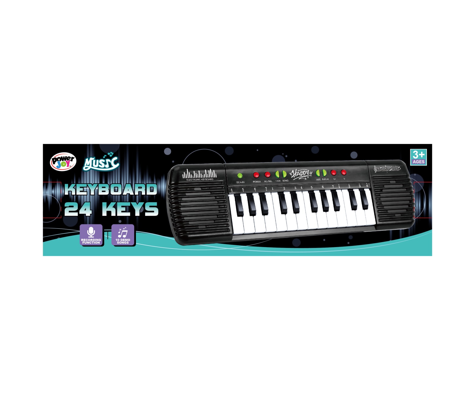 P.JOY MUSIC KEYBOARD 24KEYS W/MIC B/O