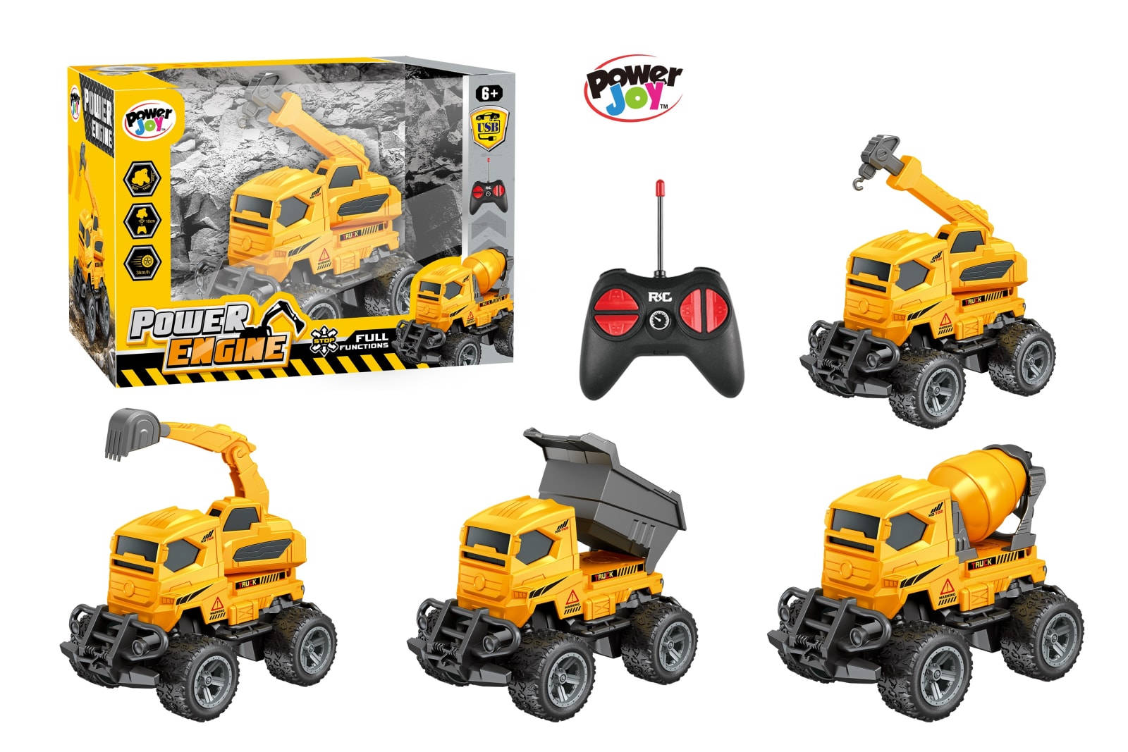 P.JOY RC POWR ENGINE CONST 10CM ASST BPC