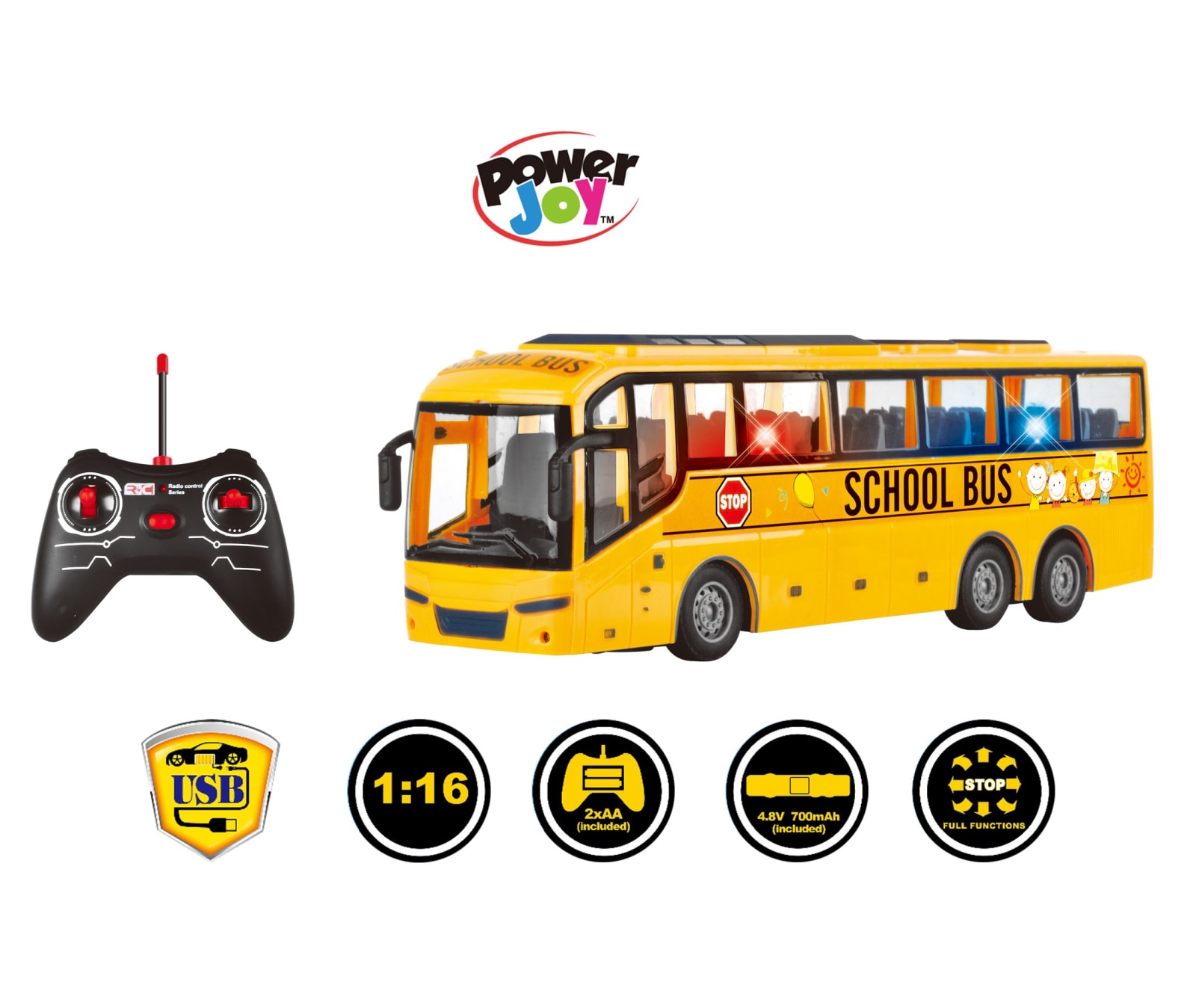P.JOY RC SCHOOL BUS W/ LIGHTS BPC