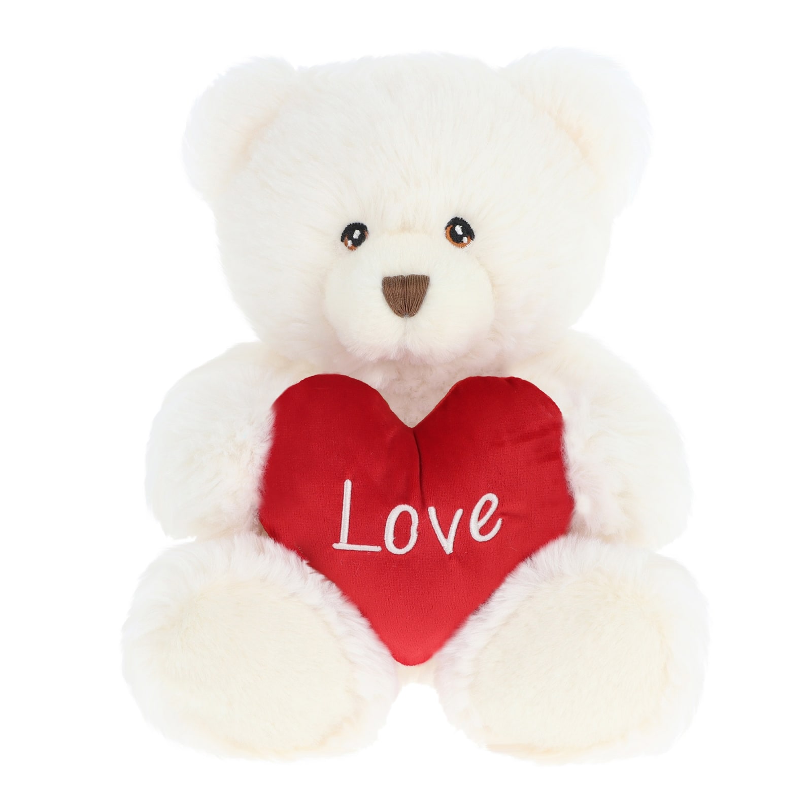 KEELECO BEAR CREAM W/HEART 45CM VALENTNE