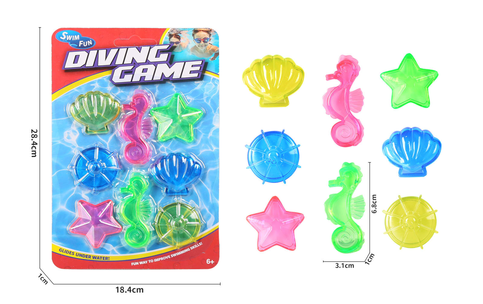 Mondo - DIVING MARINE TOYS 8PCS