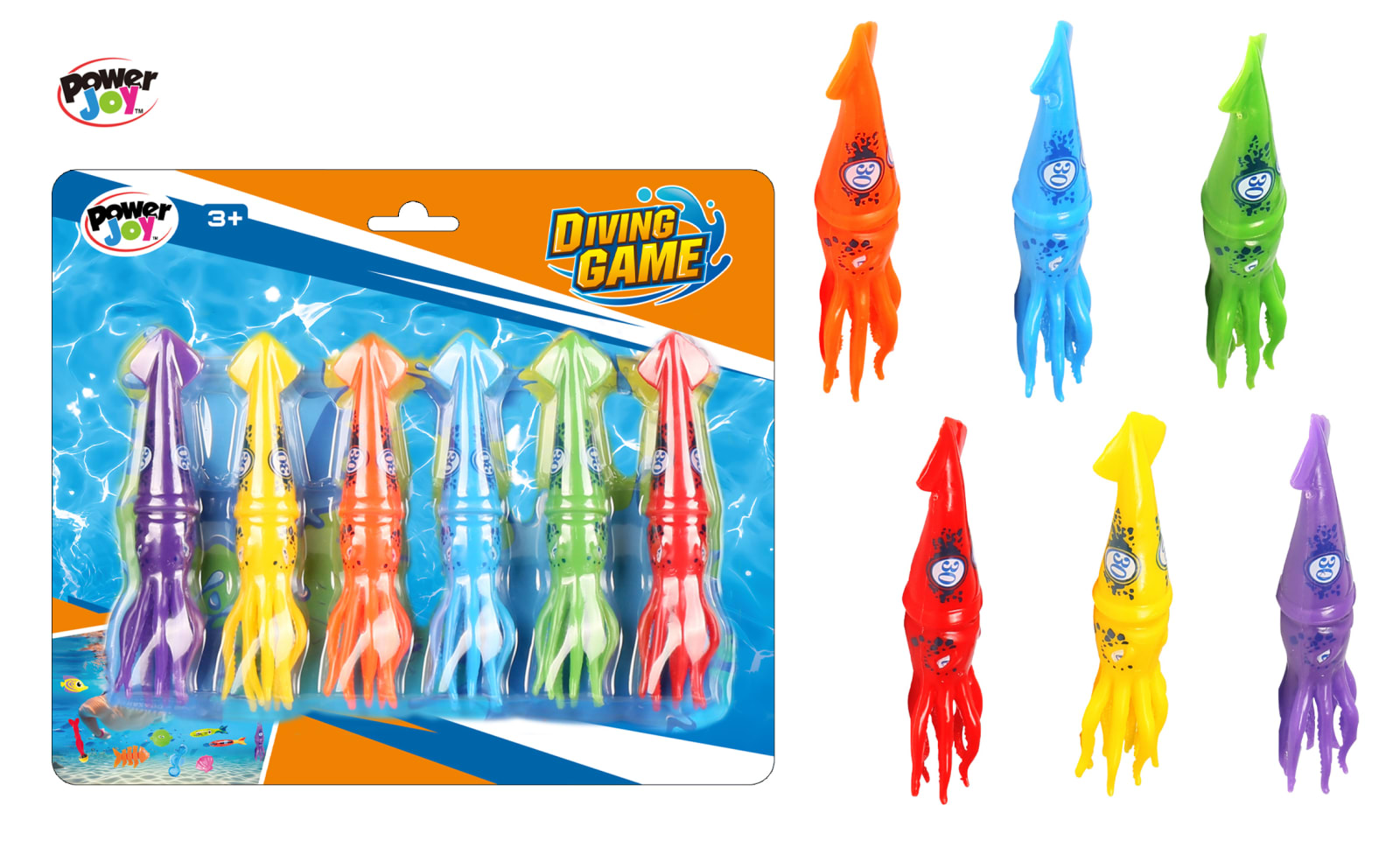 Mondo - DIVING SQUID TOYS 6PCS