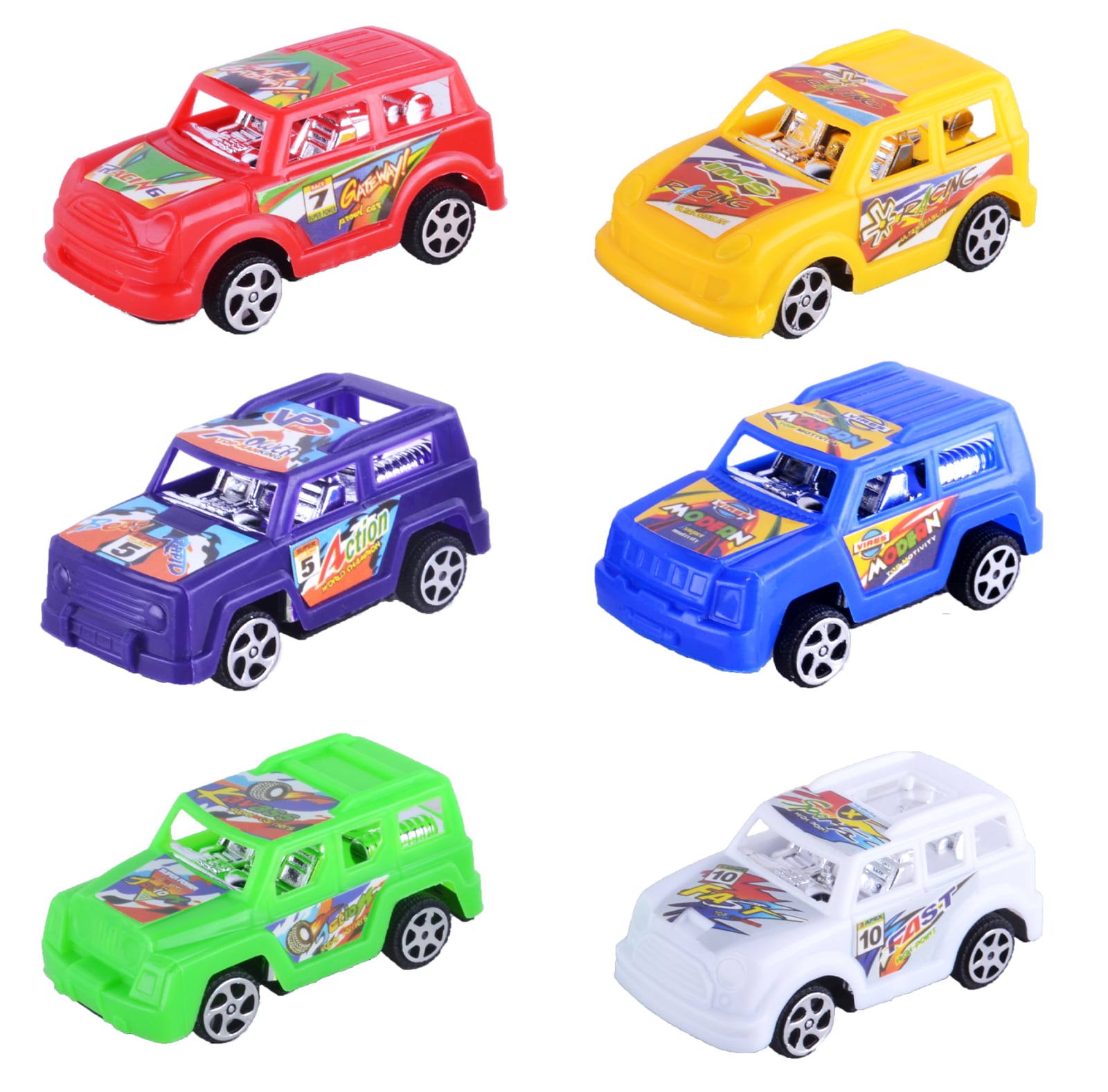 P.JOY EVERYDAY PULLBACK RAC. CAR 6PCS BC