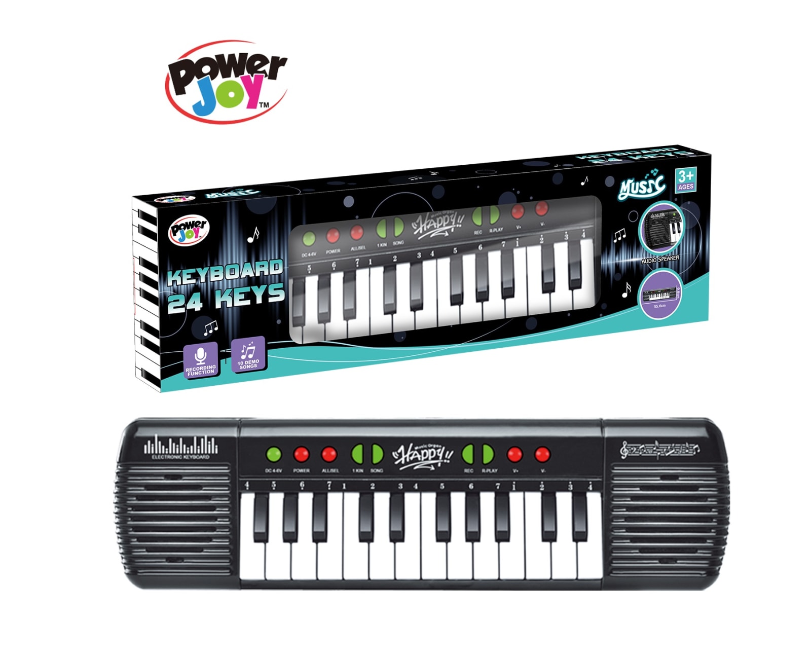 P.JOY MUSIC KEYBOARD 24KEYS W/MIC B/O