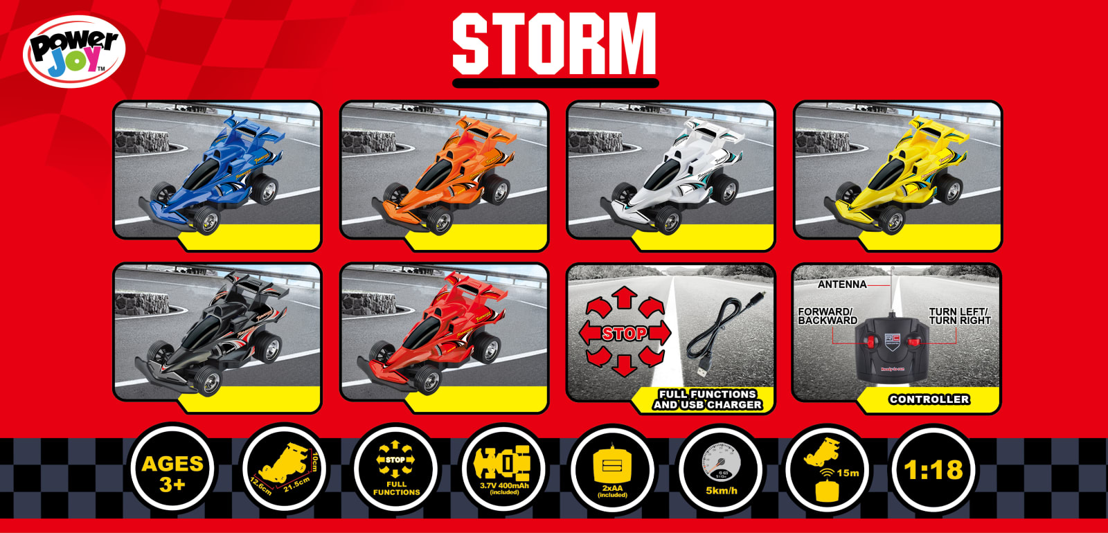 P.JOY RC BUGGY STORM 1/18 6ASST BPC