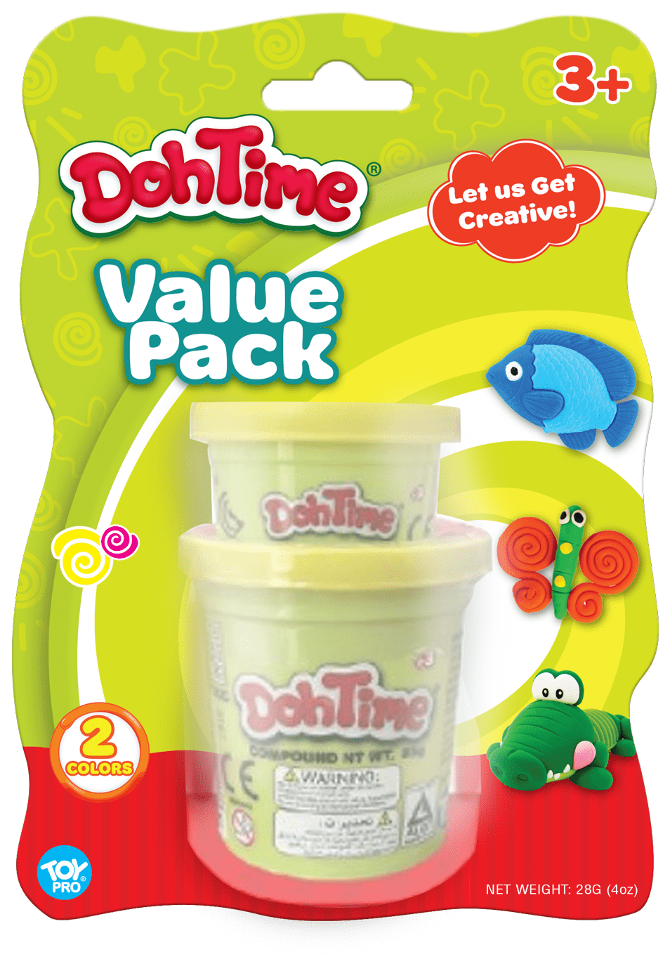 Toypro - DOHTIME VALUE PK 1OZ&3OZ DOUGH CAN