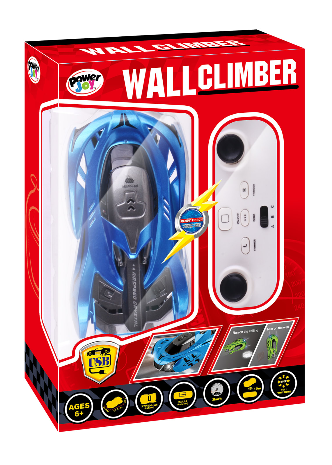 P.JOY I/R WALL CLIMBER W/LIGHT 3ASST BPC