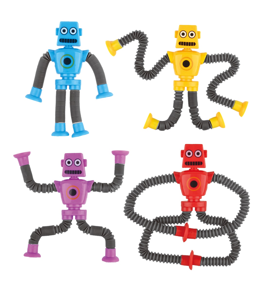 P.JOY FIDGET TOY POP TUBES ROBOT 4PCS